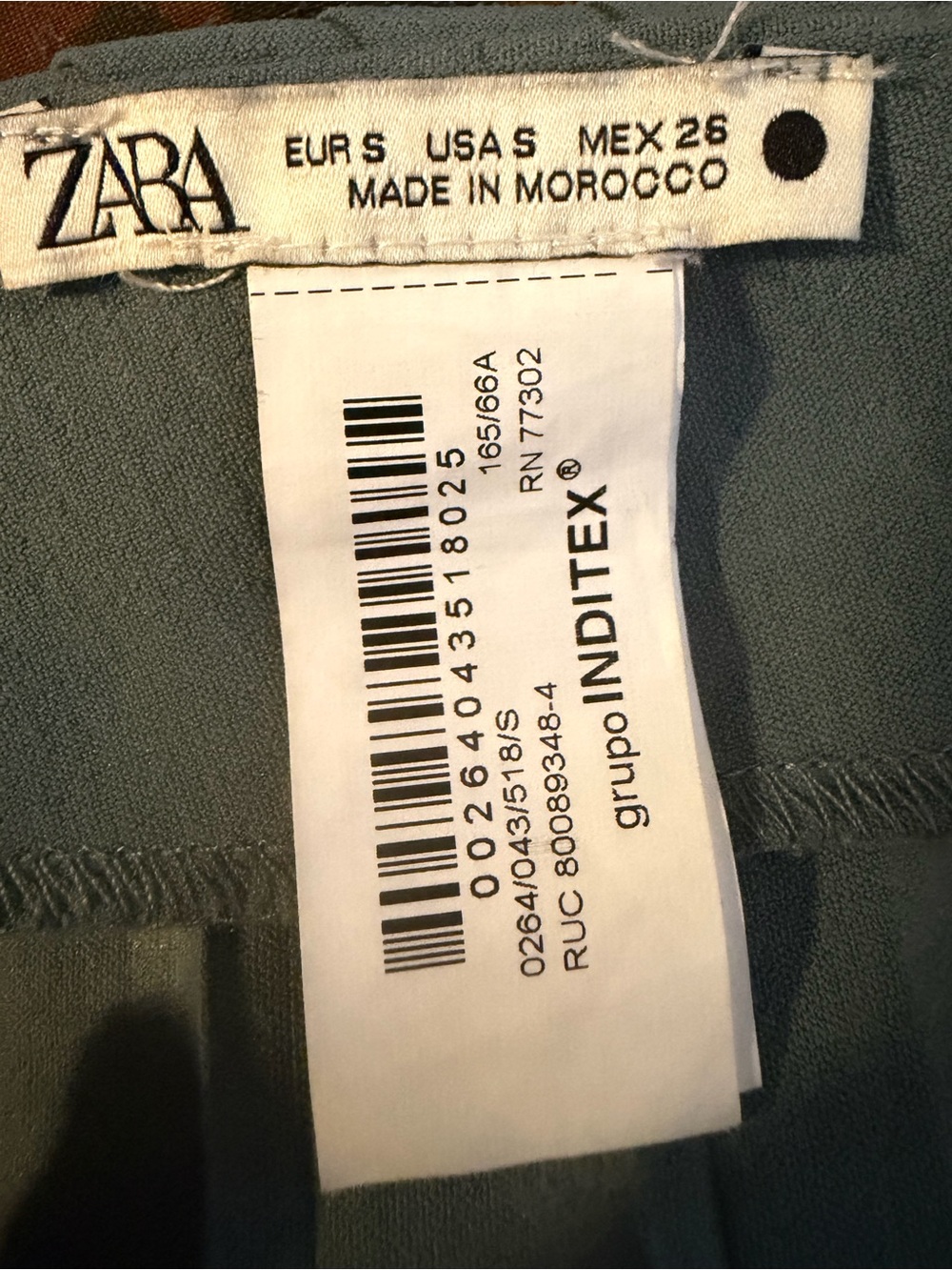 Zara Pleated Wide-Leg Women’s Pants in a soft lightweight Sage Green - Picture 3 of 5